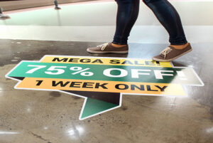 Same Day Personalised Floor Sticker Printing