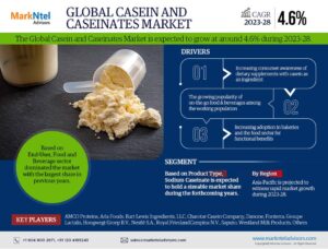 Casein and Caseinates Market Expected to Expand Significantly by 2028