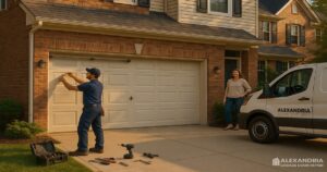 What Happens During Garage Door Dents Repair Service in Alexandria?