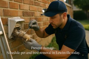 How Do Lewisville Technicians Handle Pets And Bird Removing from Vents