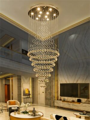 Ring Crystal Chandeliers: The Secret to a Grand Staircase Entry!