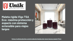 Maleta rígida Vigo TSA Eco: máxima protección y espacio con sistema extensible para viajes largos