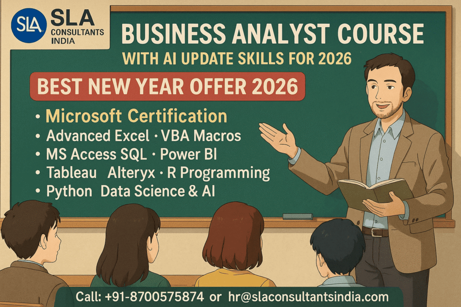 Join Business Analyst Course in Delhi at SLA Consultants India with Best New Year Offer 2026, IBM Certification Assistance,