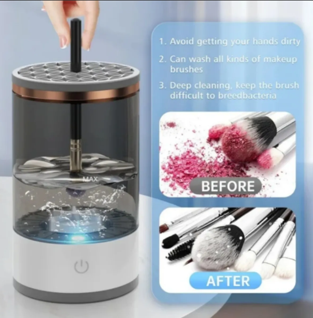 Save Time with the Automatic USB Makeup Brush Cleaner