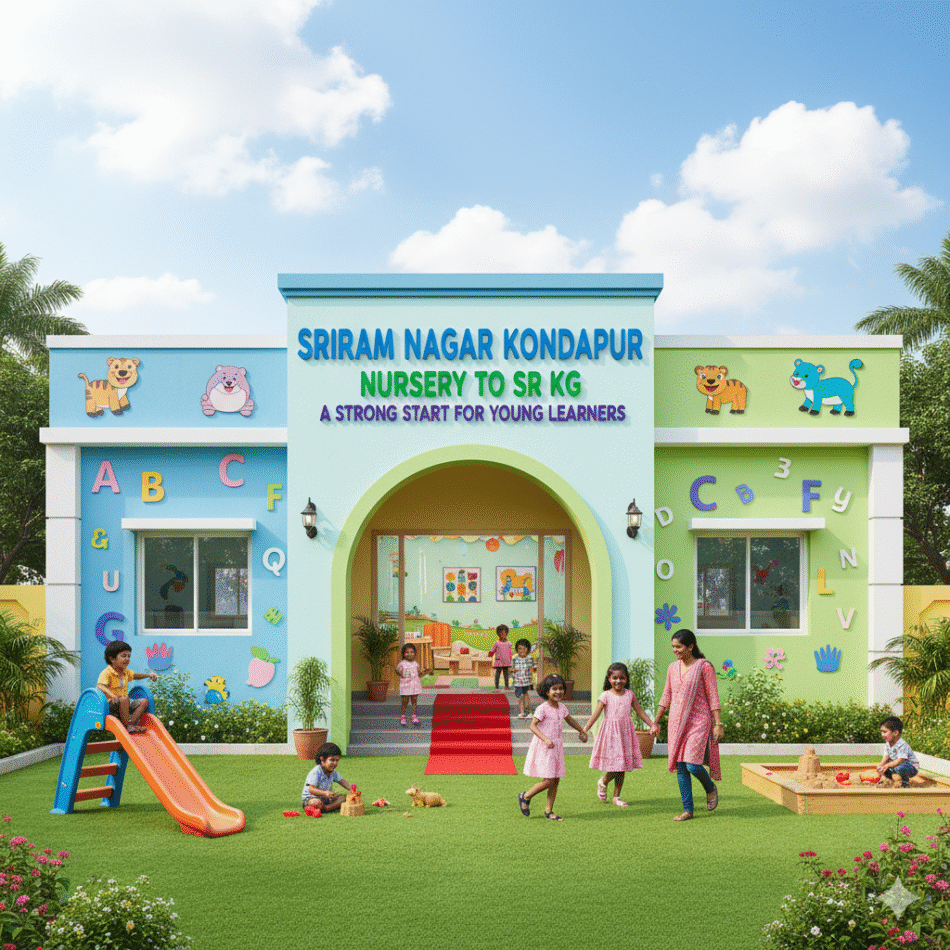 Best SR KG School in Sriram Nagar, Kondapur: A Complete Guide for Parents
