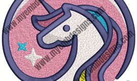 Applique Unicorn EmbroideryDesign for Make Projects