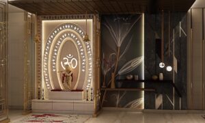 Modern Corian Mandir Design – A Perfect Blend of Style and Spirituality