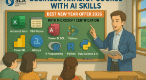 Business Analyst Course in Delhi, 110074. Best “Online Business Analysis Course” in Hyderabad by IIT Faculty , [ 100% Job in MNC] “New Year Offer 2026”, Learn Excel, VBA, MIS, Tableau, Power BI, Python Data Science and KNIMI, Top Training Institute in Delhi NCR – SLA Consultants India,