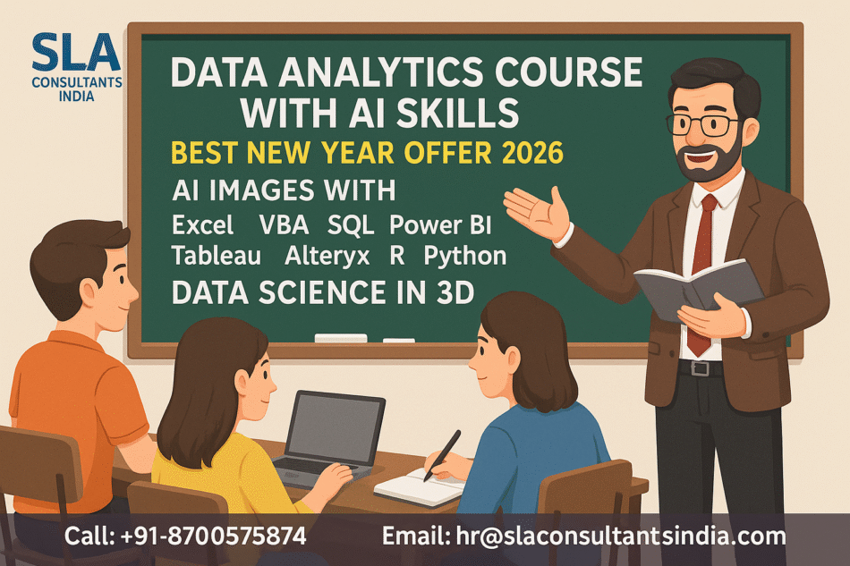 IBM/Deloitte Data Analyst Training Course in Delhi, 100% Job [Update Skills in Gen AI, for 2026 MNC Career] – Data Analytics Gen AI Certification, SLA Analytics and Data Science Institute,