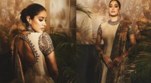 Janhvi Kapoor Shines in a Gorgeous Gold Anarkali Outfit