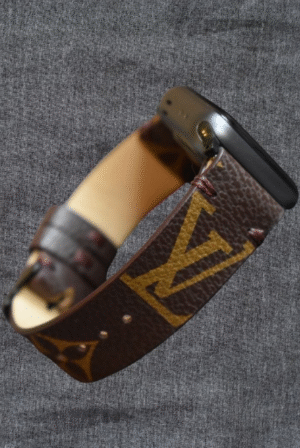 Authentic Apple Watch Band Repurposed Classic LV Monogram for a Premium Look