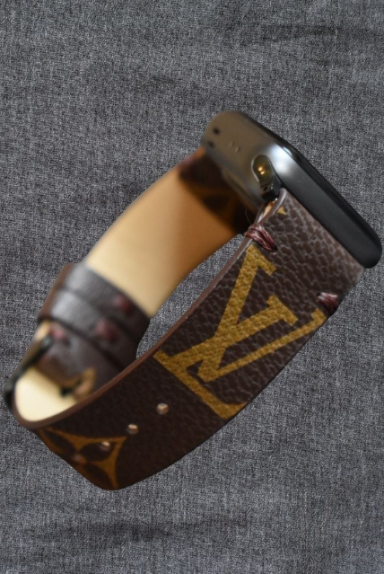 Authentic Apple Watch Band Repurposed Classic LV Monogram for a Premium Look