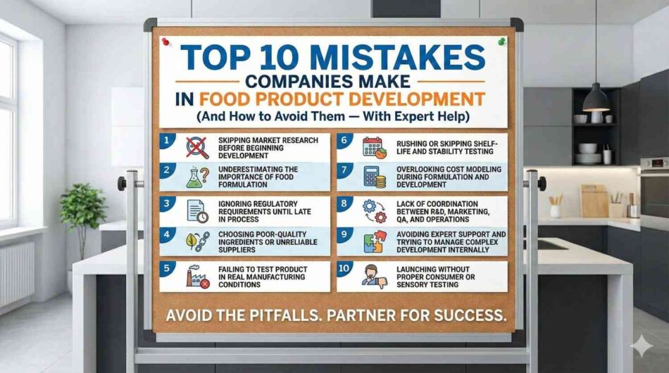 Top 10 Mistakes Companies Make in Food Product Development (And How to Avoid Them — With Expert Help)